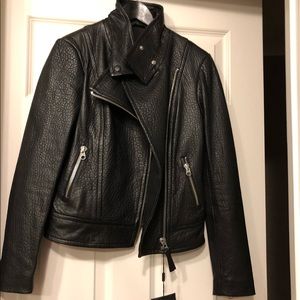 Black leather jacket